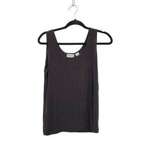 Chico's Travelers Slinky Tank Top 1 Dark Chocolate Stretch Packable Layering